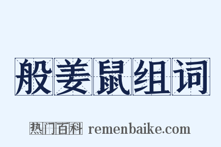 般姜鼠组词是什么意思的图片